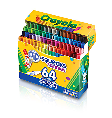 Crayola Pip Squeaks Skinnies Kids Color Choice Box Assorted Colors Box Of  64 - Office Depot